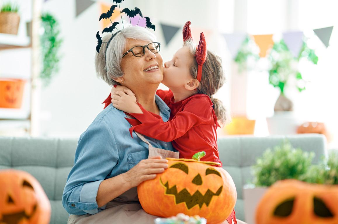 Dans les citrouilles avec mamie !